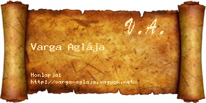 Varga Aglája névjegykártya